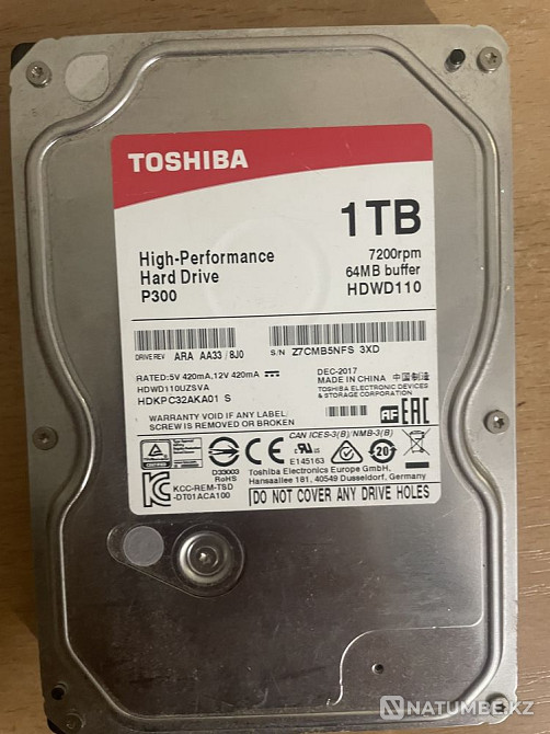 жесткий диск hdd 1tb Алматы - изображение 1