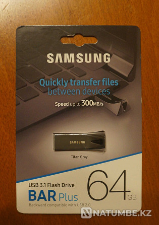 Samsung USB 3.1 флэш-дискісі; 64 ГБ; 300 МБ/с; судан қорғау; соққы және температура  Алматы - изображение 5