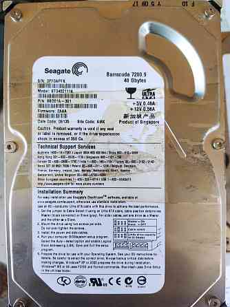 Жёсткие диски Seagate ёмкость 80-40гб Алматы