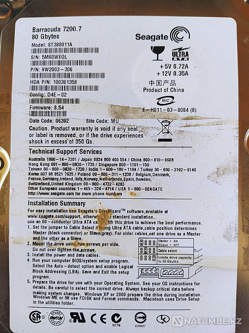 Жёсткие диски Seagate ёмкость 80-40гб Алматы - изображение 4