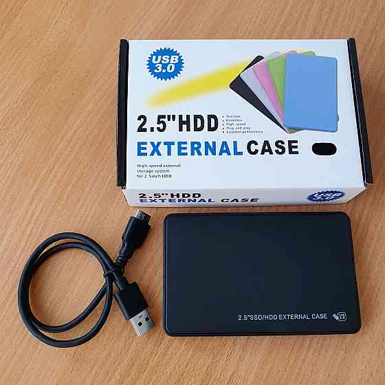 Внешний жёсткий диск / 1000Gb / USB 3.0 / Кейс 2.5/Отличное состояние Алматы