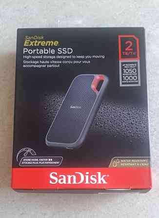 2TB SSD Sandisk Extreme Portable 2000 Gbновый ссд портативный Алматы