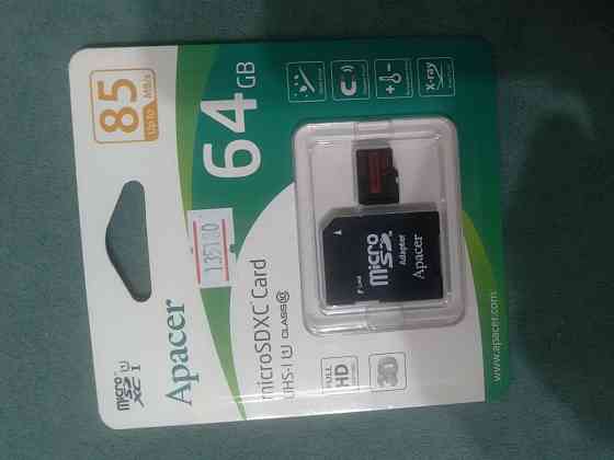 Продам новую микро флешку Apacer 64Gb пигите Алматы