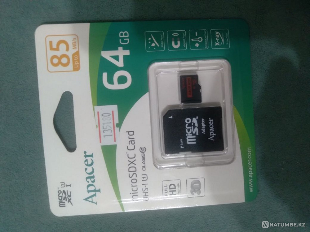 Продам новую микро флешку Apacer 64Gb пигите Алматы - изображение 1