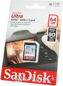 Флешка SD SanDisk 64gb Алматы - изображение 1