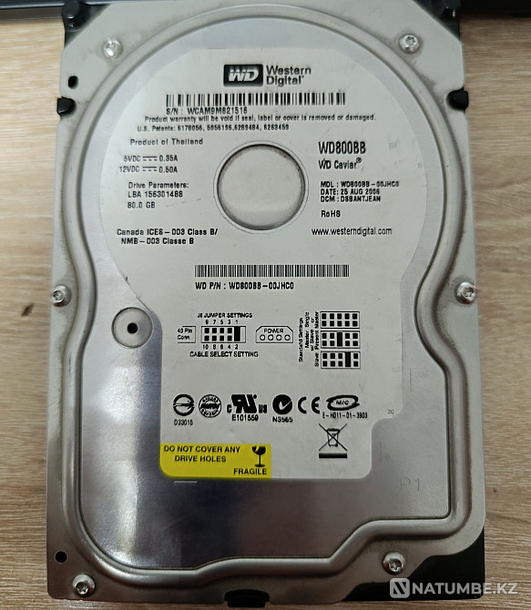 Hard drive 80GB (I don’t know if it’s working or not; there’s no cable for it) Almaty - photo 2