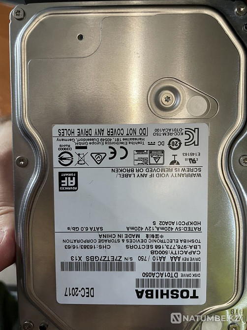 HDD 500gb жесткий диск для ПК 500 об Алматы - изображение 1