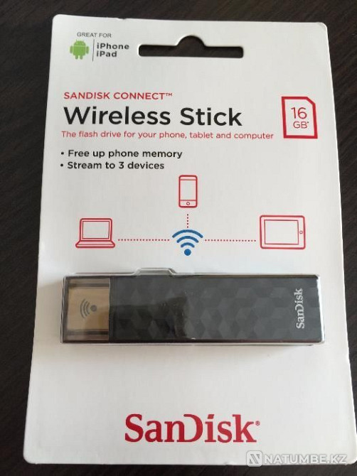 iPhone үшін SanDisk WiFi 16 ГБ сымсыз флэш-диск  Алматы - изображение 1