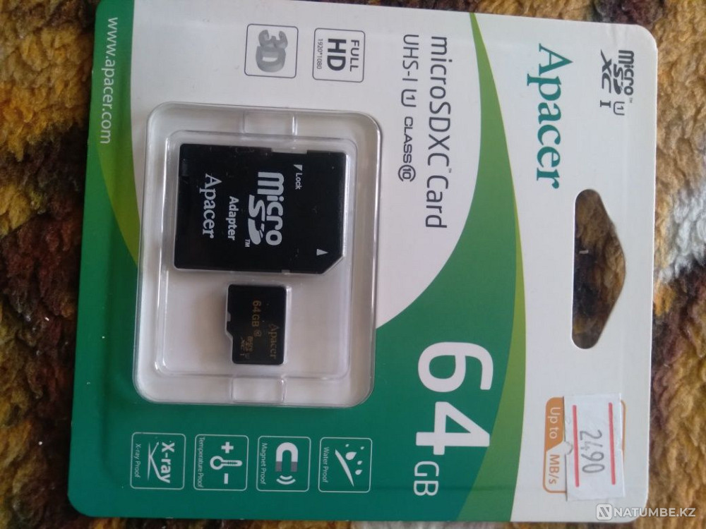 Продам новую карту памяти 64Gb с адаптером Алматы - изображение 1