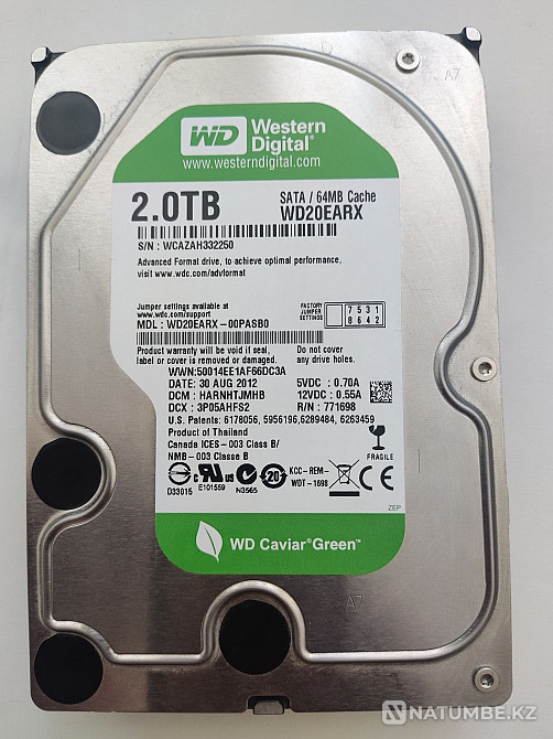 Жёсткий диск WD 2Tb. Алматы - изображение 1