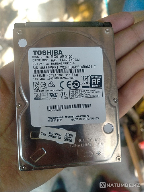 Продам жесткий диск за 7000тг 1tB Алматы - изображение 1