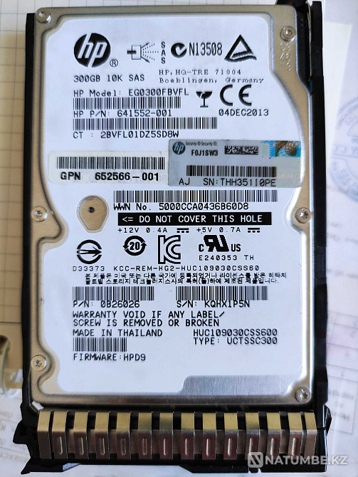 Жесткий диск HP SAS 300 GB 10K 2.5 Алматы - изображение 1