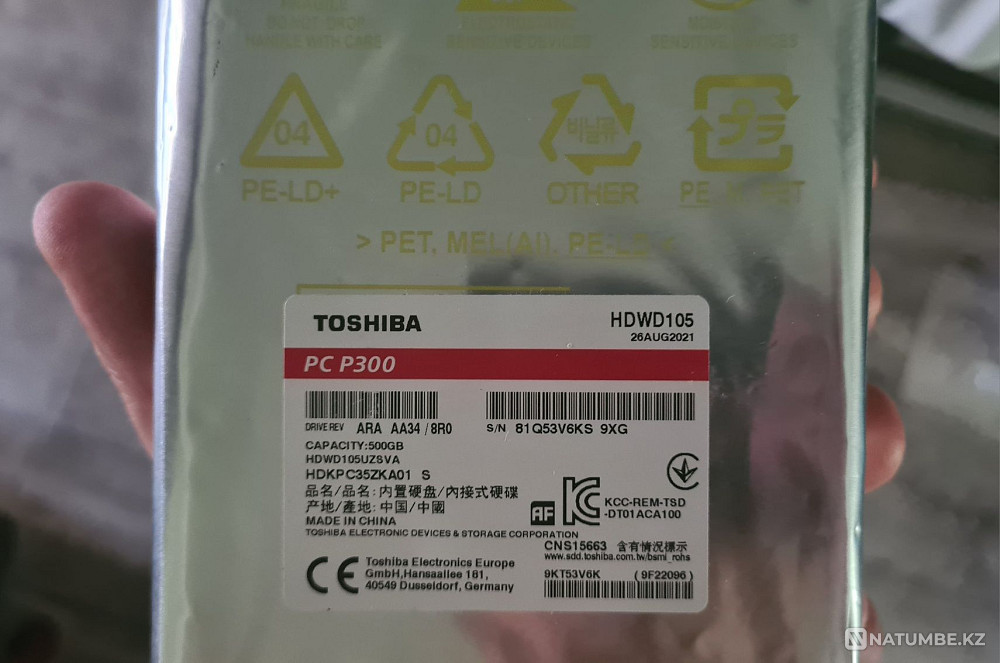 Hard drive Toshiba 500Gb. New. Almaty - photo 2