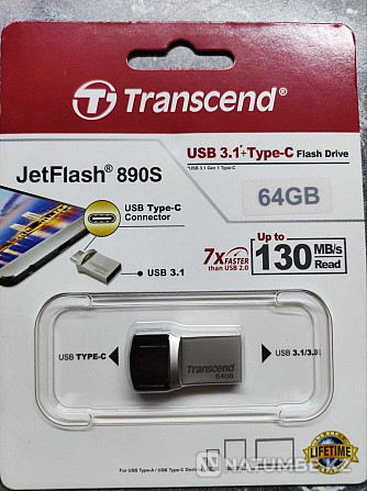 Новая USB Флешка 64Gb Transcend JetFlash 890S; USB 3.1 Алматы - изображение 1