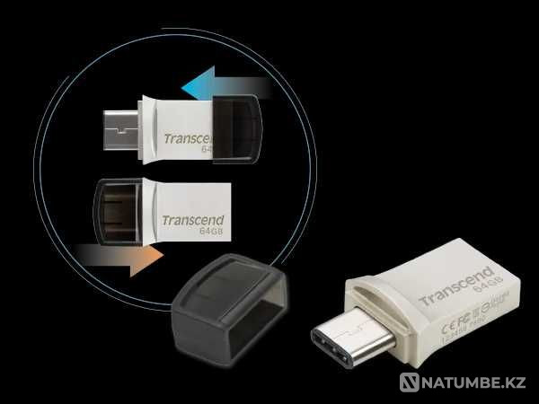 Новая USB Флешка 64Gb Transcend JetFlash 890S; USB 3.1 Алматы - изображение 3
