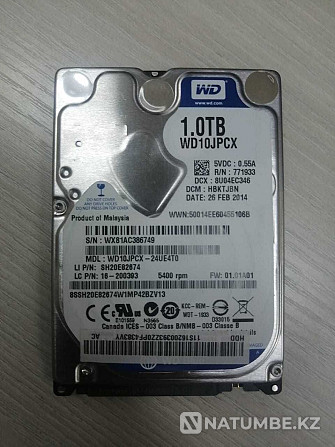 Жедел түрде пайдаланылған қатты диск HDD 1TB  Алматы - изображение 1