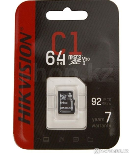 Продам новую микро флешку 64Gb. Запечатано Алматы - изображение 1