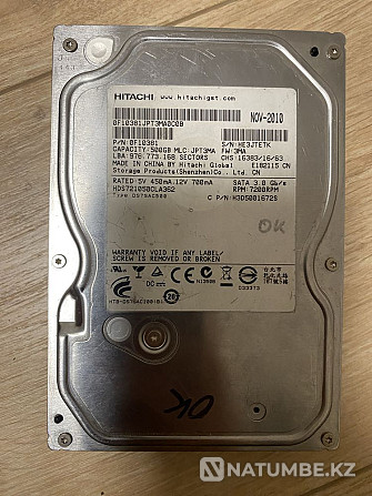 Hard Drives hdd 3.5 500 / 1000 gb in good condition Almaty - photo 1