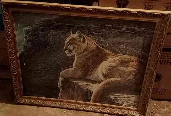 Картина со львом 