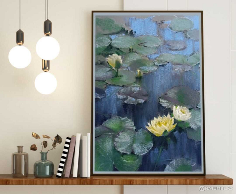 Картина пастелью. Кувшинки  - изображение 1