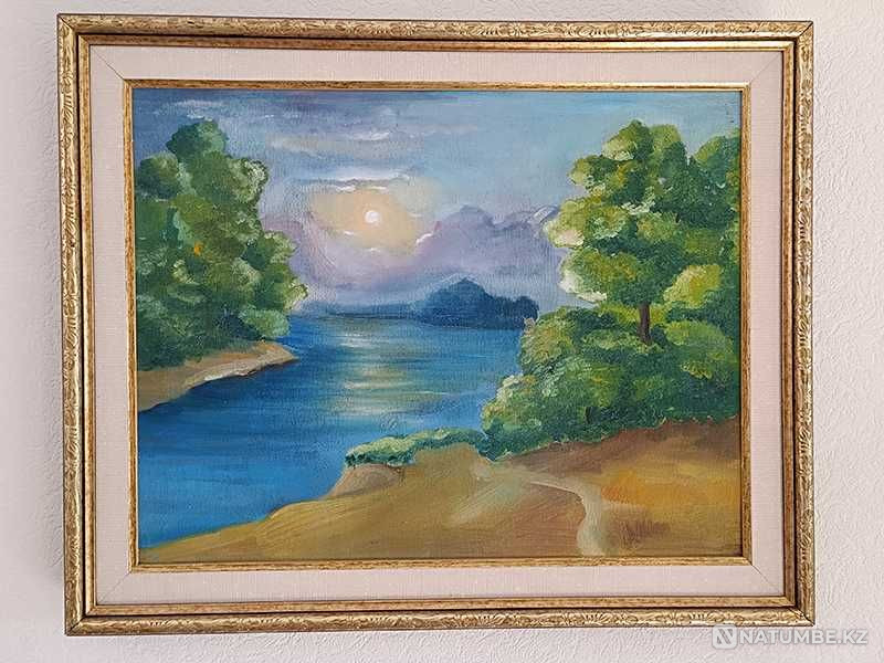 Пейзаж; картина маслом казахстанской художницы  - изображение 1