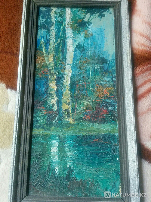 Картина ;масло *Берёзки* Орлов.Е.И 1997г. Алма-ата.  - изображение 3