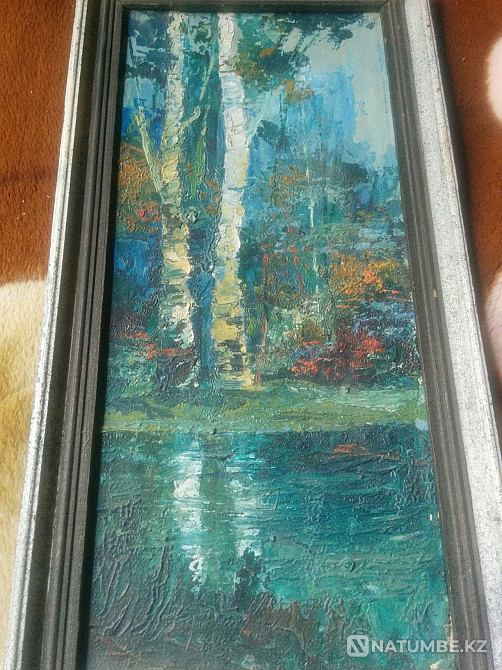 Картина ;масло *Берёзки* Орлов.Е.И 1997г. Алма-ата.  - изображение 5