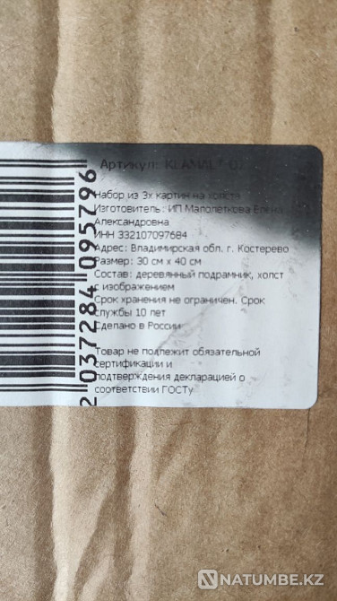 Картины на холсте; набор из 3-х картин  - изображение 8