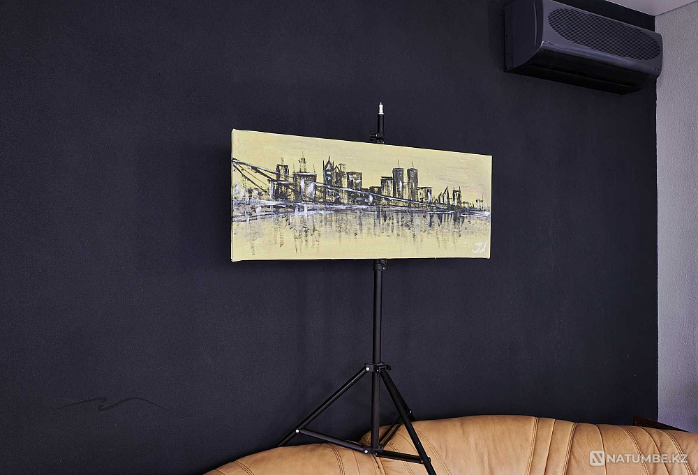 Картина казахстанского художника; холст; масло 85 х 33 см  - изображение 2