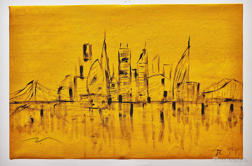 Қазақстандық суретшінің суреті; кенеп; май 70х47 см  - изображение 1