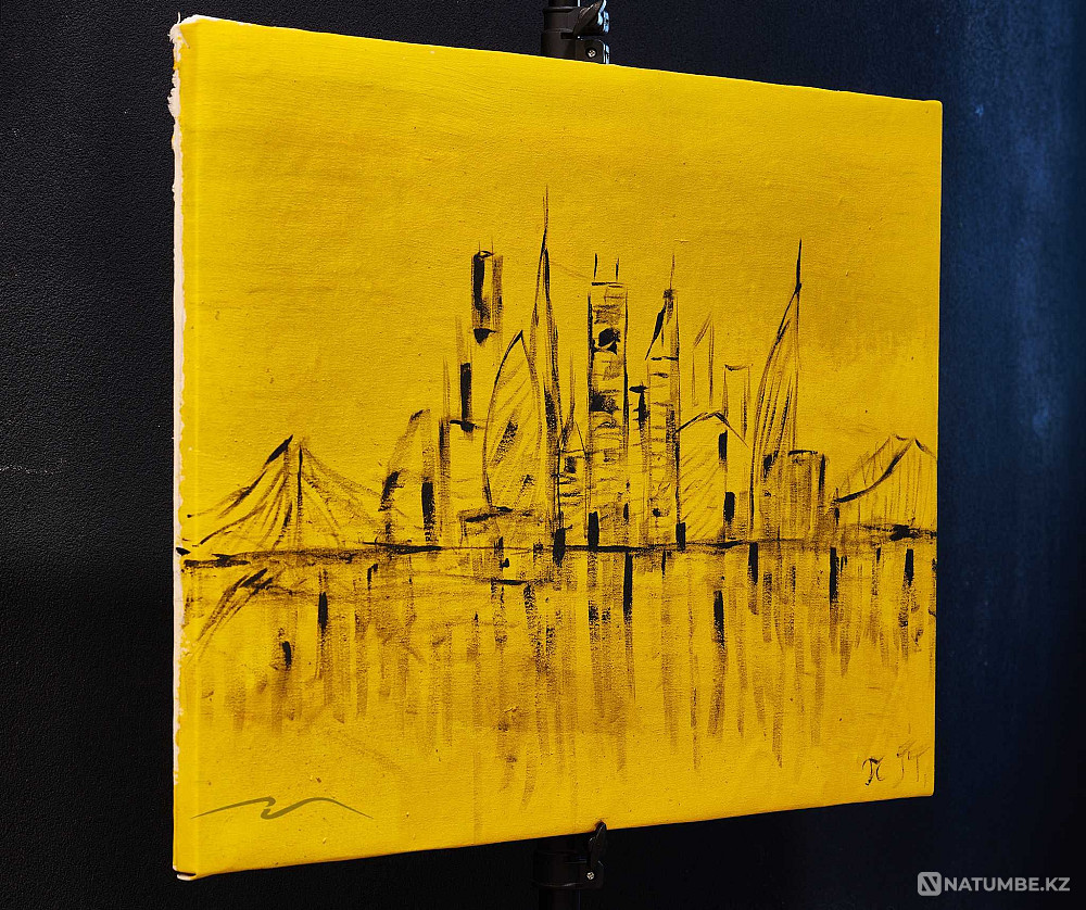 Қазақстандық суретшінің суреті; кенеп; май 70х47 см  - изображение 2