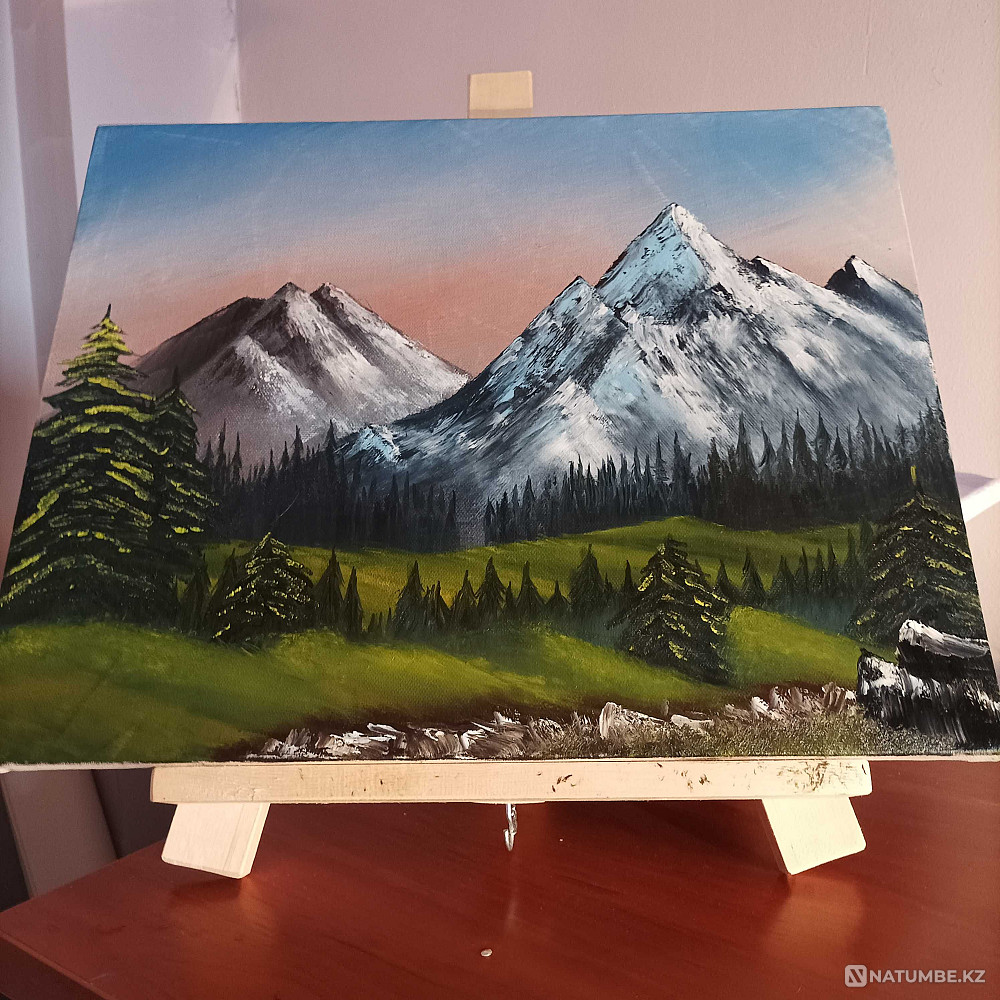 Картина маслом. Горы  - изображение 1