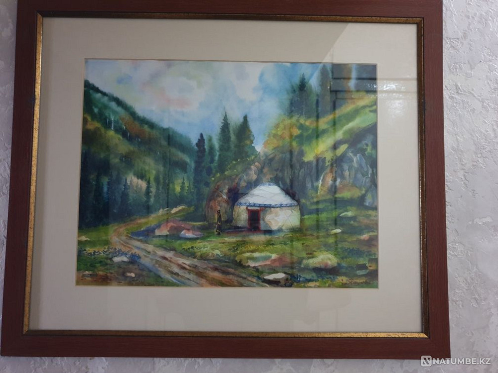 "Юрта в горах" работа Ольги Кацюба; акварель 2008 год  - изображение 1