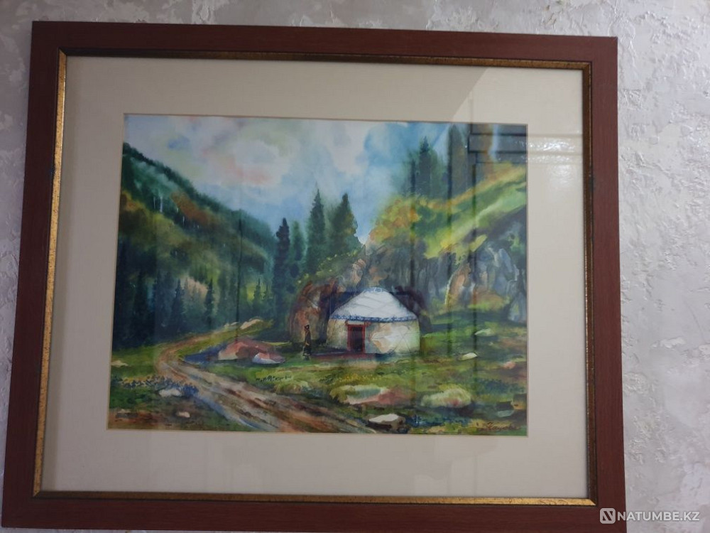 "Юрта в горах" работа Ольги Кацюба; акварель 2008 год  - изображение 3