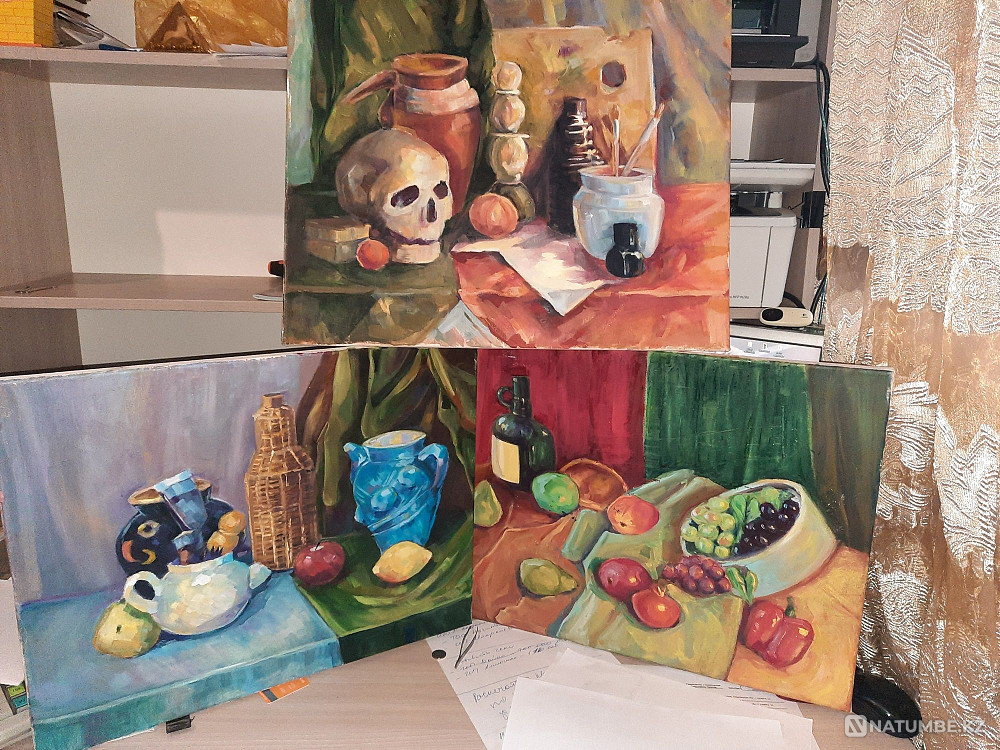 Картины написаны маслом на холсте  - изображение 1