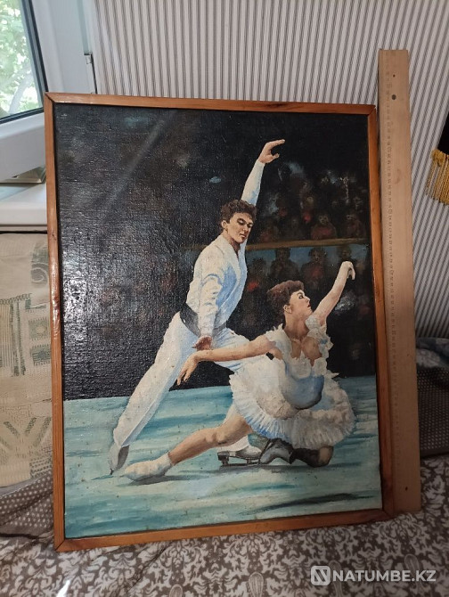 Винтажная картина холст масло  - изображение 3