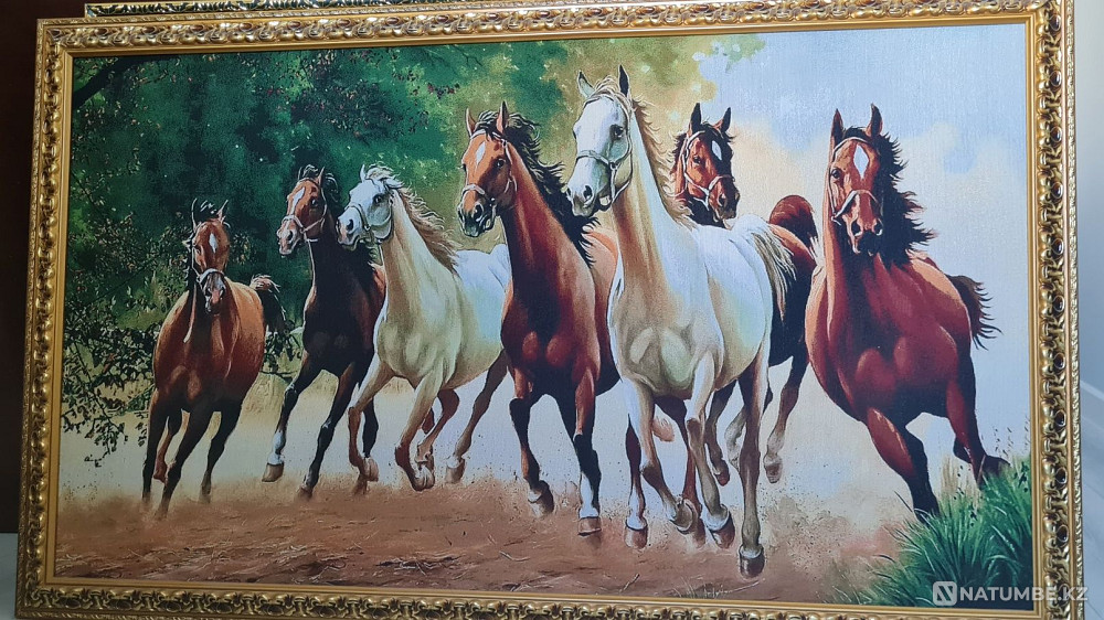 Картина лошадей; скакунов; на подарок  - изображение 1