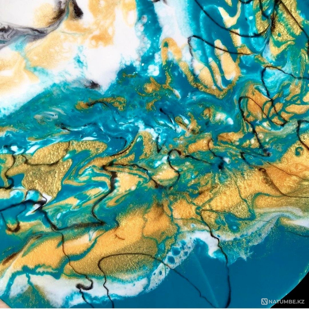 Интерьерная картина " Лагуна" ручной работы из эпоксидной смолы  - изображение 3