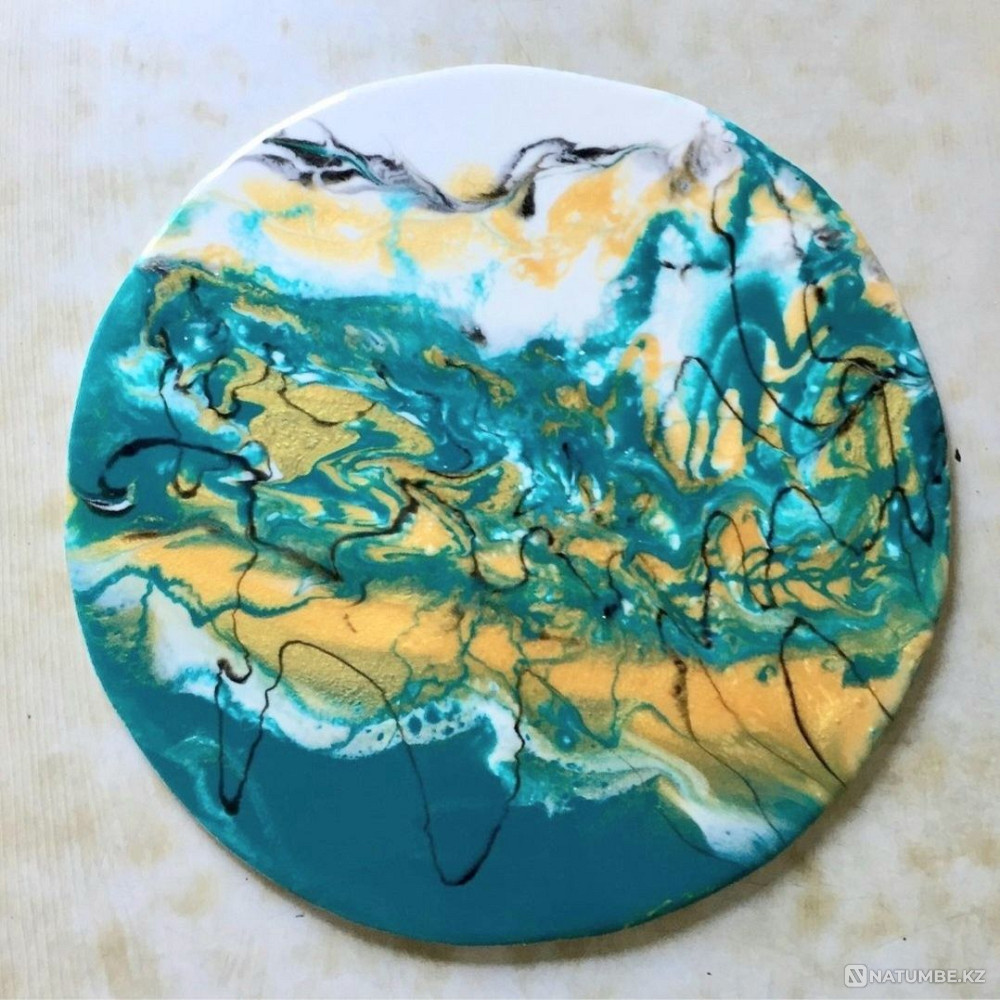 Интерьерная картина " Лагуна" ручной работы из эпоксидной смолы  - изображение 1