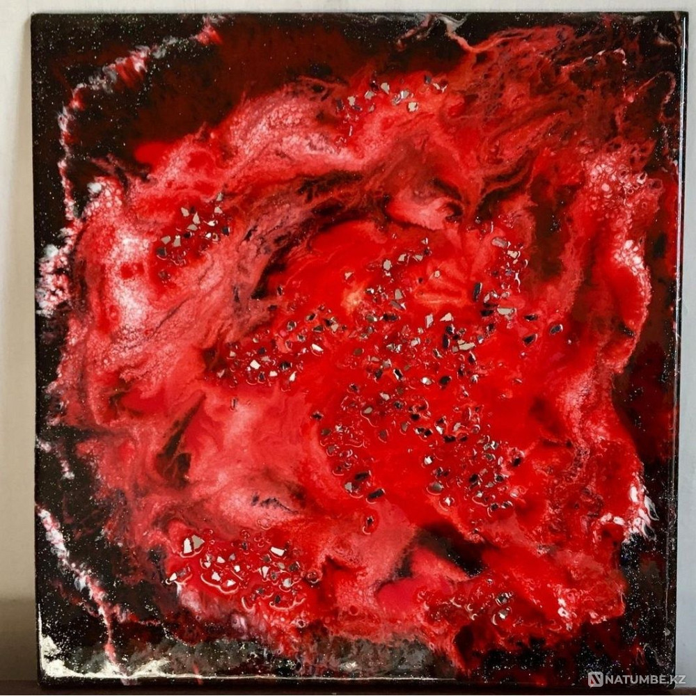 Interior painting handmade from epoxy resin 