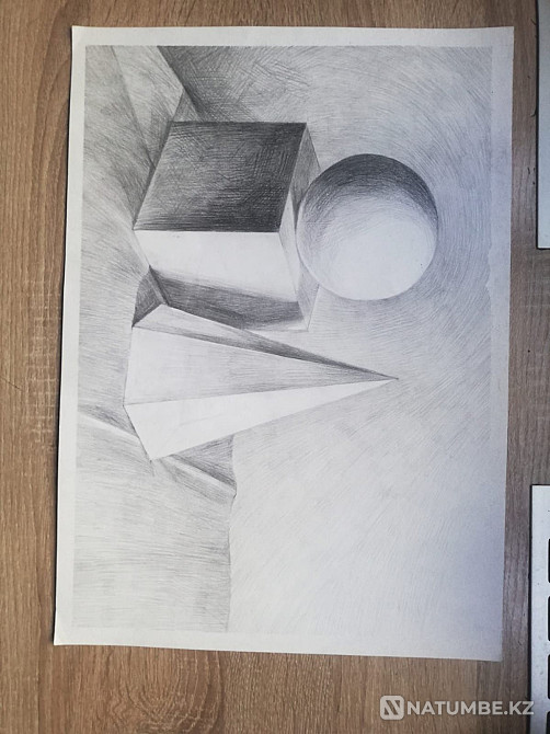 Акварельмен және қарындашпен салынған натюрморт  - изображение 2