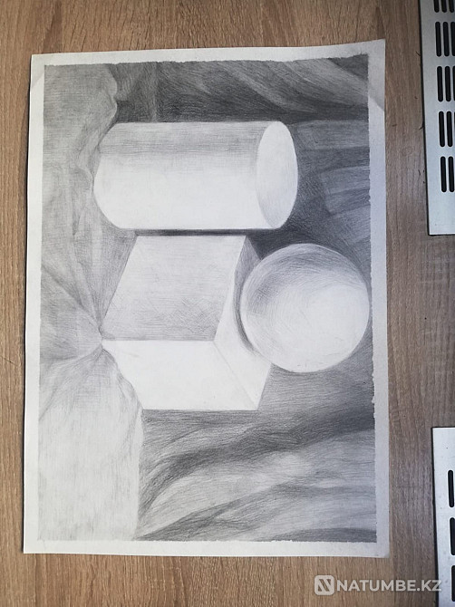 Акварельмен және қарындашпен салынған натюрморт  - изображение 3