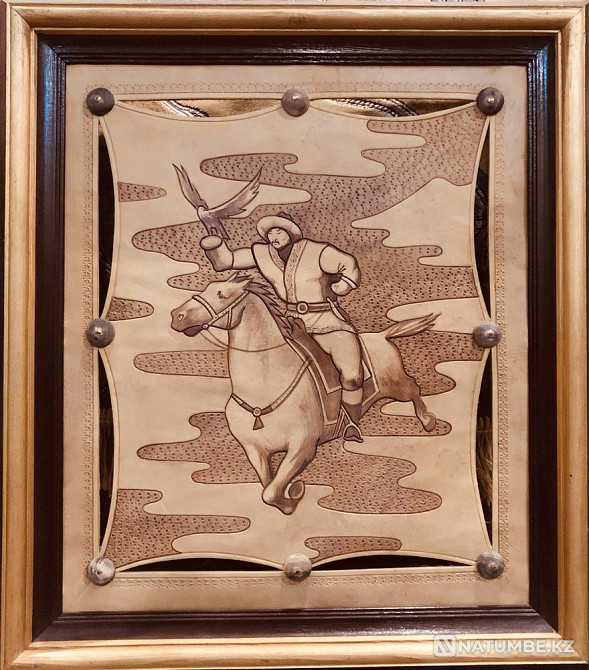 Handmade leather panel paintings  - photo 5