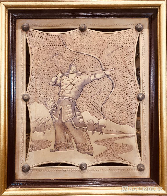 Handmade leather panel paintings  - photo 6