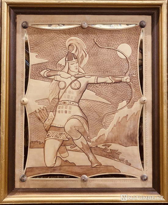 Handmade leather panel paintings  - photo 7