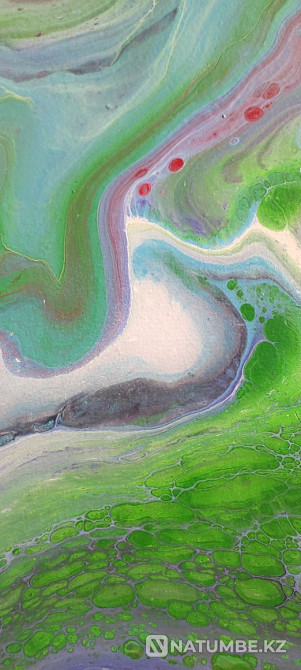 Painting Interior abstraction fluid art 50;60cm  - photo 3