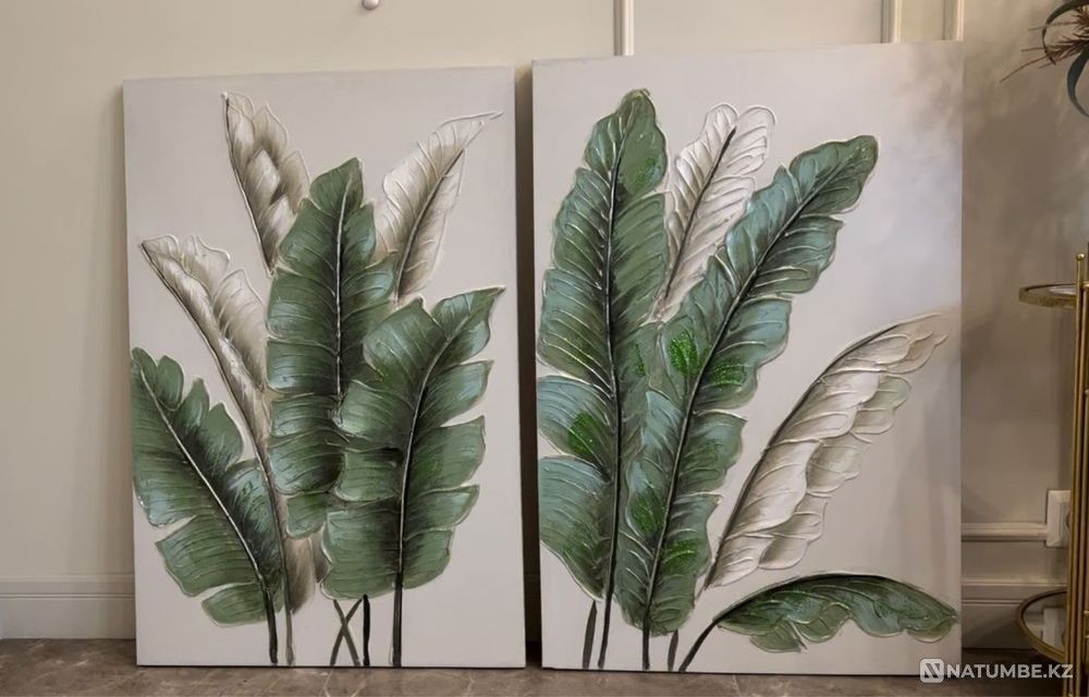 Paired paintings in textured painting  - photo 1