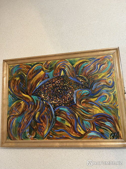 Картина «Подсолнухи» масло с рамкой  - изображение 2