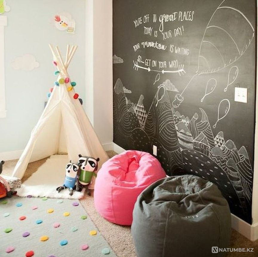 Меловая плёнка. Обои для рисования. Черный обои меловые  - изображение 3