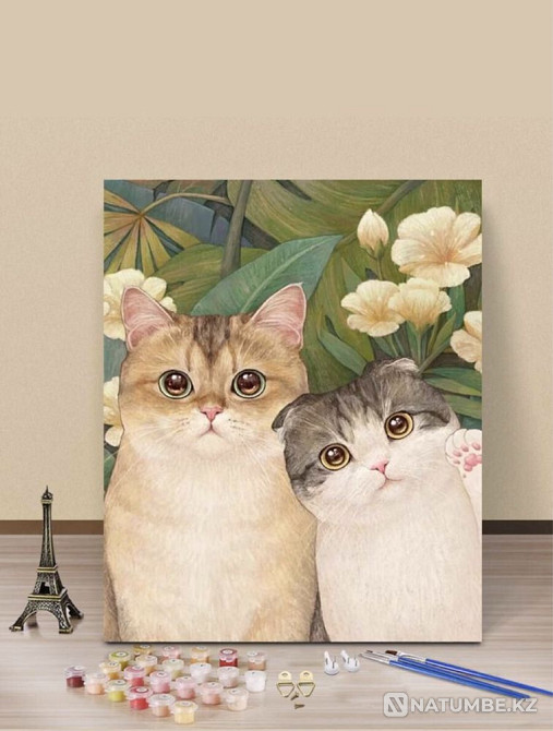 Картина по номерам с котятами;размер 50x40см;  - изображение 5